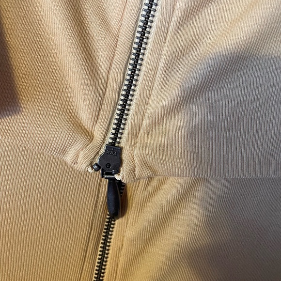 Soft Surroundings Yellow Cold Shoulder Zipper Top - Picture 3 of 9